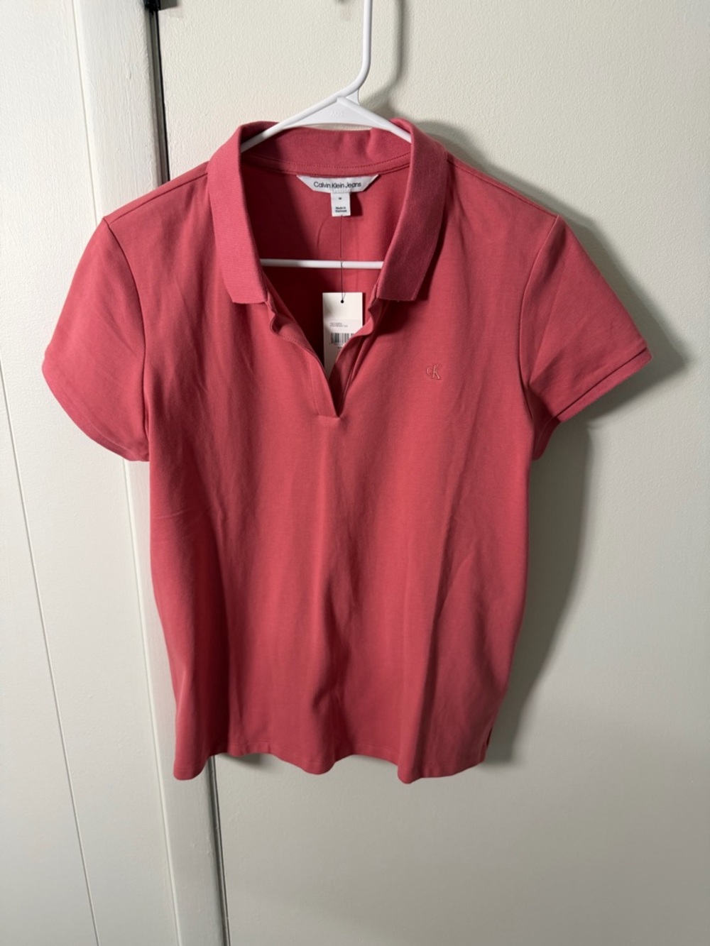 Calvin Klein Jeans | Brilliant Pink Polo | Women’s Medium | NWT
